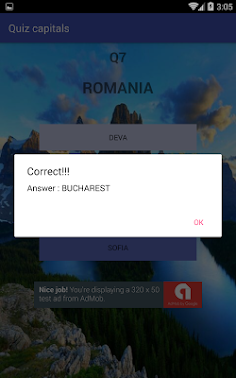 Capitals Quiz - Screenshot 3
