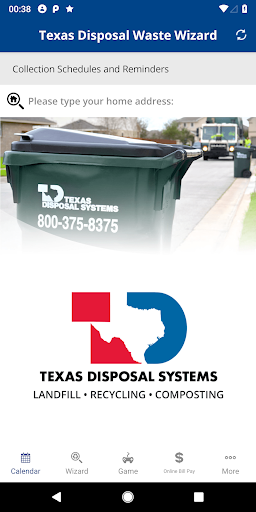 Android application Texas Disposal Waste Wizard screenshort