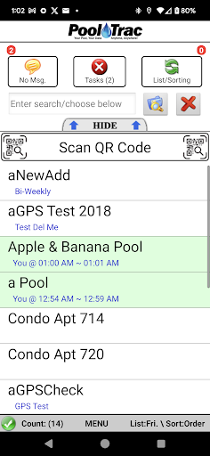 Android application PoolTrac Pro screenshort
