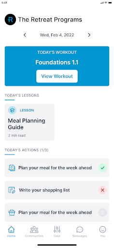Android application The Retreat Programs screenshort