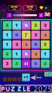 Merge number - Math block game