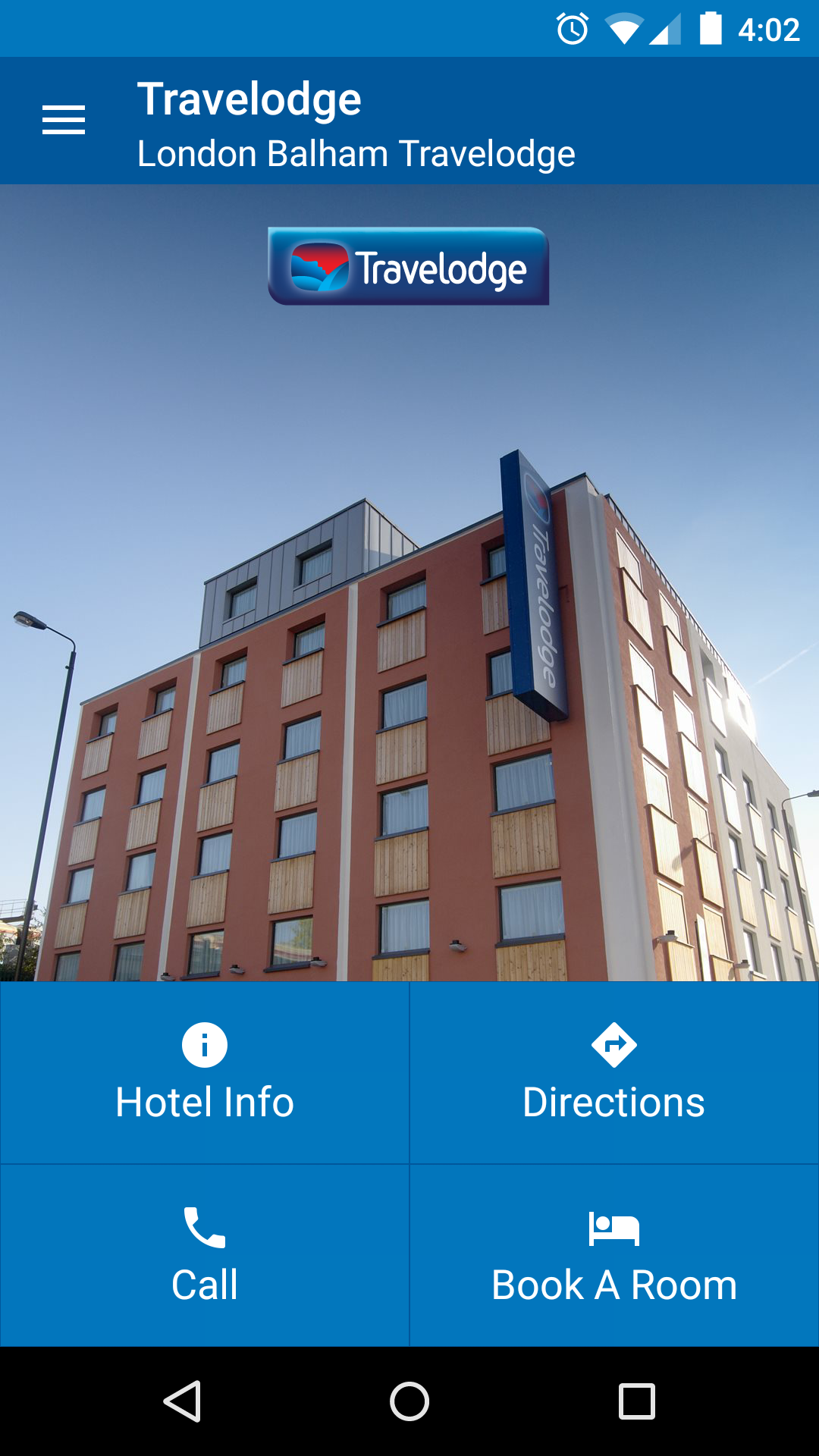 Android application Travelodge Hotels screenshort
