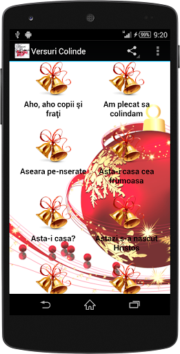 Android application Versuri cu Colinde screenshort