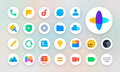MiPro White – Round Icon Pack v1.6 [Patched]