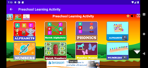 Preschool ABC, 123 & Painting. Screen 3