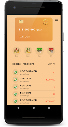 QCAT Webchain Wallet Screen 3