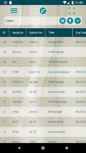 GageList Screen 3