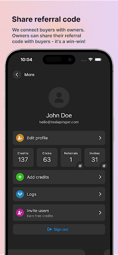 Tesla Pinger Screen 2
