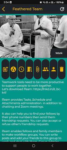 Android application iTeam screenshort