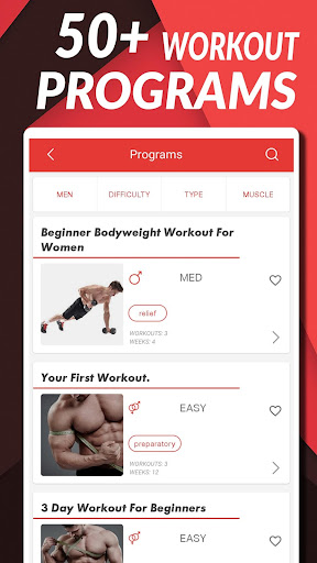 Android application 50 Workouts for GYM screenshort