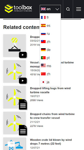 Energy Institute - Toolbox Screen 2