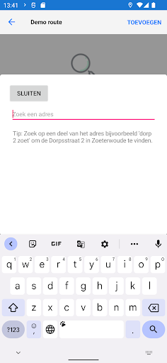 Android application Velomedi Bezorger screenshort