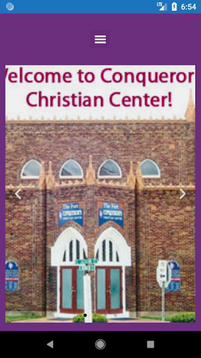 Android application Conqueror's Christian Center screenshort