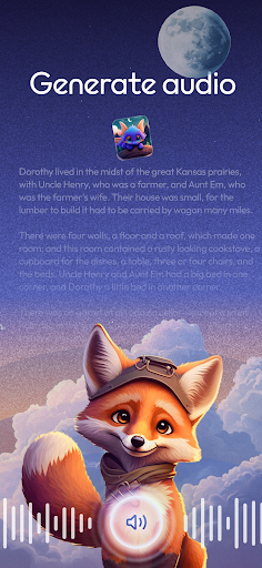 Screenshot of Oscar bedtime story generator
