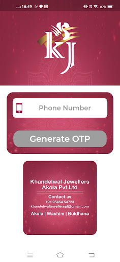 Android application KHANDELWAL JEWELLERS AKOLA screenshort