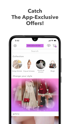 Android application paricefashion screenshort