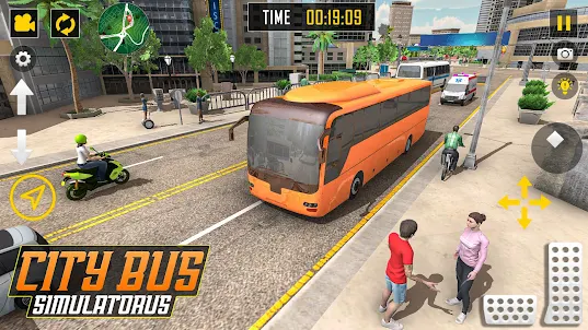 現代のバス コーチ ドライビング ゲーム