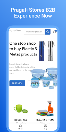 Android application Pragati Stores B2B screenshort