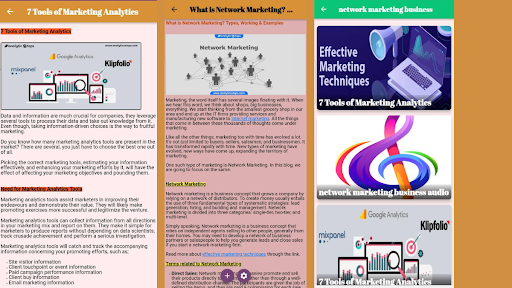 Android application network marketing business screenshort