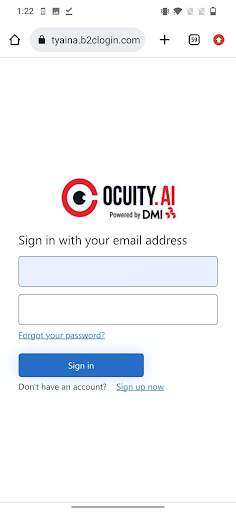 Android application OCUITY.ai screenshort