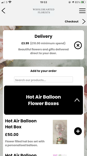Wholehearted Florists Screen 3
