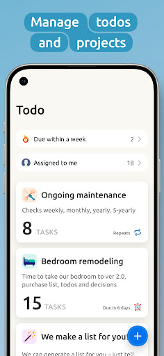 Screenshot of Homer: The Home Management App