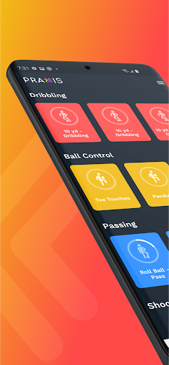 Android application Praxis Sports screenshort
