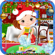 Christmas Kitchen Cleaning-Hidden Objects Cleaning  Icon