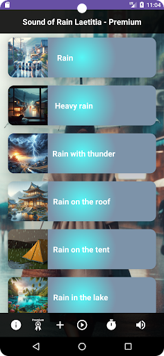 Android application Sound of Rain Laetitia screenshort