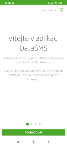 Android application ŠA DataSMS screenshort