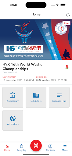 Android application 16th World Wushu Championships screenshort