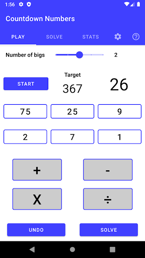 Countdown Numbers Screen 2