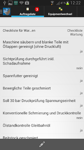 itmMobil@EAM Screen 2