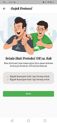 Android application gopek screenshort