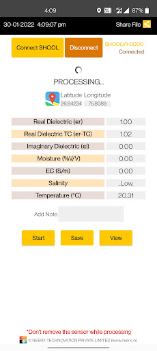 Android application SHOOLSENS screenshort