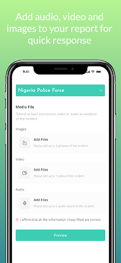 AFF Flagit: Report Incidents Screen 3
