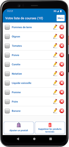 Aperçu de l'application