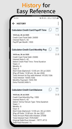 Credit Card Calculations Tool