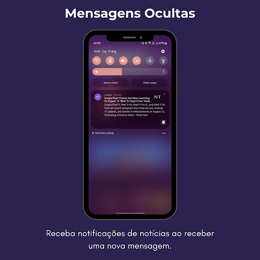 Visualização do aplicativo