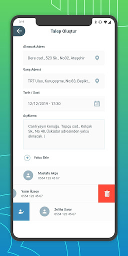 Android application TRT GO screenshort