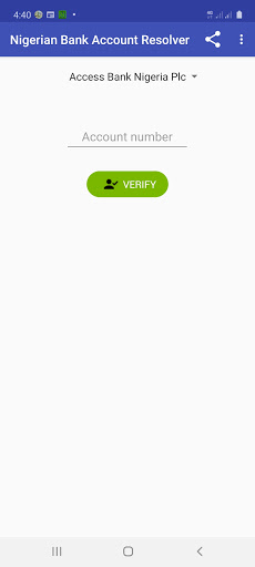 Nigerian Bank Account Verifier Screen 2