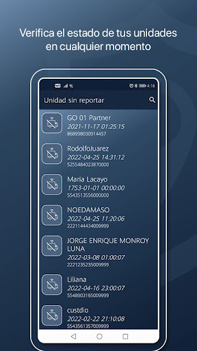 GPScontrol App Screen 2