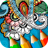 Mehndi Designs Coloring Book icon