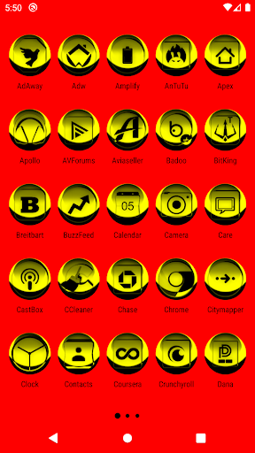 Yellow Icon Pack Style 3 Screen 2