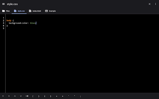 Screenshot of WebCode - html, css, js ide