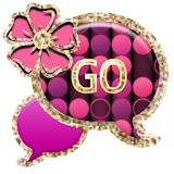 GO SMS - Flower Dots Gold icon