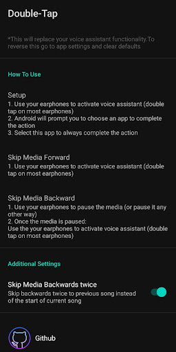 Android application Double Tap - Next Song screenshort