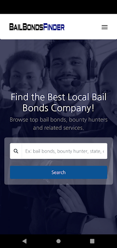 Android application Bail Bonds Finder screenshort