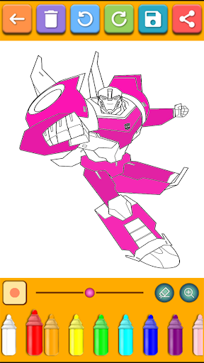 Super Robot Coloring Book Screen 2