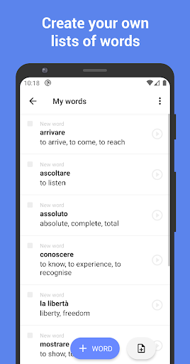 Learn Italian with flashcards! Screen 3